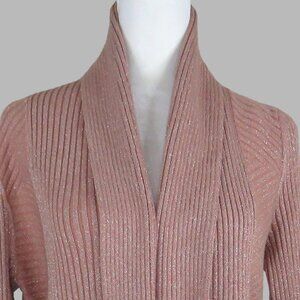 White House Black Market Women's Pink Long Sleeve Open Cardigan Size S (C2097)